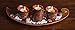 Modern Tabletop Tea Light Set | Black and Brown Theme | Contains 3 Round Leaf Tealight Holders | Pebbles Included With Leaf Shaped Tealight Tray | Beautiful Modern Design | Fits Any Standard Tealight