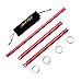 Expandable Spreader Bar Indoor Sport for Home Gyms Gift Set (Frosted Red)