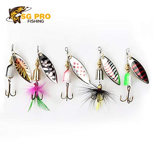 Angelköder, Spinnköder, 10 Stück, mit Angelzubehör, Stahlkopf-Köder, Barsch, Forelle, Lachs, Hartmetall, Spinnköder-Set – Bild 4