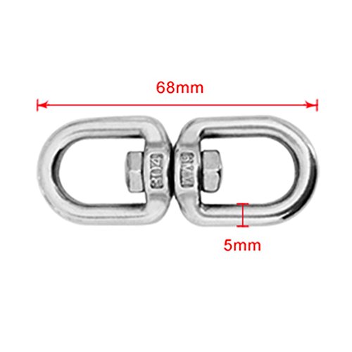 image for YiMusic 12 Pieces Stainless Steel Hammock Chair Ultimate Hanging Kit w
