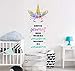 Sionoiur Unicorn Wall Decals Removable Wall Decor Always Be A Unicorn Colorful Quotes Vinyl Stickers Mural Home Decor Bedroom Nursery Birthday Party Christmas Gift for Girls Kids