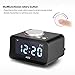 INLIFE Dual Alarm Clock with FM Radio, USB Phone Charging, Speaker, Indoor Thermometer, Dimmer Control, Snooze Function