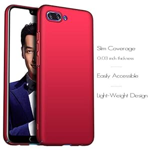 TXLING Cover per Huawei Honor 10, [Alta qualitÃ ] [Ultra Slim] Anti-Scratch Hard PC Case Custodia per Huawei Honor 10 (Rosso) - immagine 3