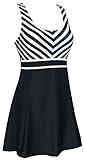 Women's One Piece Swimsuit Sailor Vintage Swim Dress Cover Up Bathing Suits