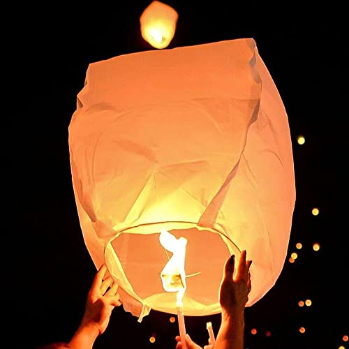 Chinese Wishing Lanterns 100 ECO Friendly Biodegradable Paper Sky