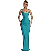 Fulbymu Satin Prom Dresses Long 2026 Spaghetti Straps Tight Cocktail Party Dress Mermaid Corset Formal Evening Gown