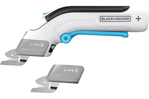 BLACK+DECKER 4V MAX Cordless, USB Rechargeable, Electric Fabric Scissors (BCSC115FF)