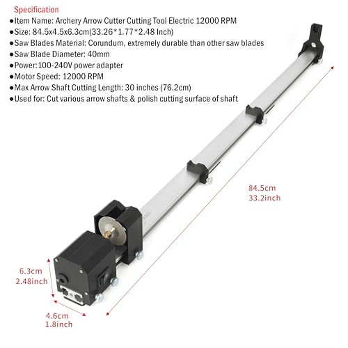 Archery Electric Arrow Cutter Saw 12000 RPM Electric Reciprocating Saw Adjustable Arrow photo 10