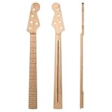 Yibuy Maple Wood Bass Neck with Dot for 5 String 21 Fret Bass Luthier DIY Parts