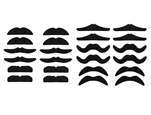 Walrus Beatles Costumes - LuckyStar365 24 pcs Novelty Fake Mustaches,