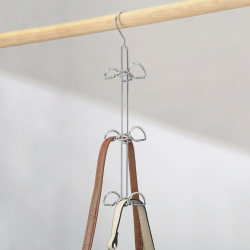 InterDesign Classico Hanging Closet Organizer for Purses, Handbags, Satchels, Backpacks, Scarves, Pashminas, Slings, Closet Accessories - 6 Hooks, Chrome Home & Kitchen, Storage & Organization, Clothing & Closet Storage, Accessory Organizers, Scarf Organizers