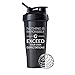 Exceed Your Own Expectations Blender Bottle Shaker, 28oz Protein Shaker Bottle (Black - 28oz)