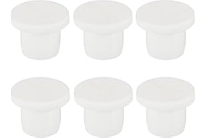 MECCANIXITY Silicone Rubber Hole Plug Soft Flexible Stopper for 9-10mm Hole White 6 Pieces