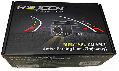 Rydeen cm-APL3 Backup Camera with Moving Parking Lines (Trajectory) and Night Vision Technology (Replaces cm-APL & cm-APL2). Rydeen BL01 License Plate Bracket is Included.