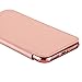 iPhone 8 Case,iPhone 7 Case, LONTECT Slim PU Leather Folio Flip Case with Card Slot & Clear Soft TPU Back Cover for Apple iPhone 8/iPhone 7 - Rose Gold