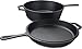 Utopia Kitchen Pre-Seasoned Cast Iron 2-In-1 Combo Cooker with 3.2 Quart Dutch Oven and 10.25 inch Skillet