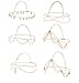 Jstyle 6Pcs Gold Head Chain Jewelry for Women Girls Bridal Bohemian Halloween Party Cosplay Headband Hair Headpiece