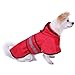 HDE Dog Raincoat Jacket Reflective Adjustable Hooded Pet Poncho Rain Coat with Leash Hole for Small to X-Large Dogs Red - M