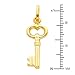 14k Yellow Gold Key Charm Pendant