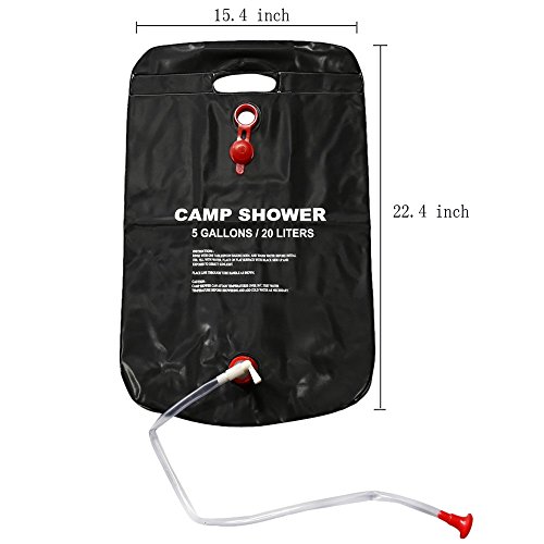 Solar Camp Shower Bag,Facelink Solar Heated Outdoor Shower Camping