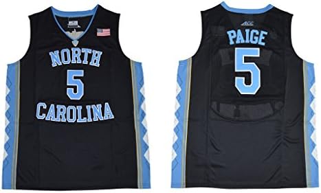 CRISGIORD 2016 Men's North Carolina Tar Heels Basketball Jersey NO.5 Marcus Paige Jersey Black S