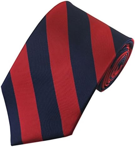Vincent Apparel Collegiate Slim Stripe Ties (Multiple Colors) (Navy and Red)