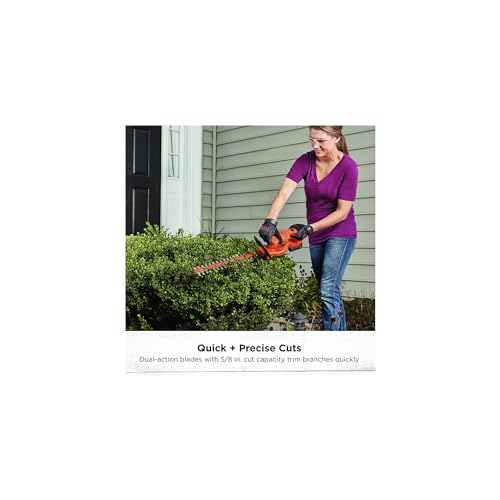 BLACK+DECKER 20V MAX Hedge Trimmer Cordless, 18 inch Blade, (1) Battery and photo 12