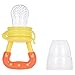 PChero Fresh Food Feeder Pacifier 2 Pack + 2pcs Pacifier Clips and 3pcs Free Food Grade Silicone Sucker, Infant Fruit Teething Toy - for Baby 3 Months and Up
