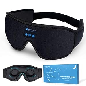 Sleep Headphones, Bluetooth 5.0 Wireless 3D Eye Mask, Sleeping Headphones for Side Sleepers, Washable Travel Music Play…