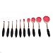 Vander Makeup brushes10 Pcs Fashionable Professional Super Soft Oval Toothbrush Makeup Brush Set Foundation Brushes Contour Powder Blush Concealer Eyeliner Brush Cosmetics Tool Christmas Gift