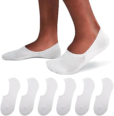 SIXDAYSOX No Show Socks for Men 6/8 Pack Invisible Loafer Low Cut