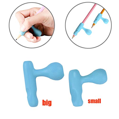 Sagton Writing Posture Corrector for Kids, 2pcs Pencil Grip Silicone Aid Training Holder