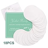Reusable Cotton Pads Face Makeup Remover Pads 18 Packs-Washable Organic Bamboo Cotton Rounds, Toner Pads, Face Wipes Super Soft With Laundry, Travel Bag, Zero Waste Eco-Friendly (White)