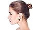 Bling Jewelry Unisex Black Large Round Swirl Spiral Tribal Fake Faux Ear Plug Taper Earrings Acrylic Resin Surgical Steel Women Men Teen