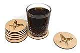Unfinished Spark Plug Coaster Set - 4 3.5" Engraved