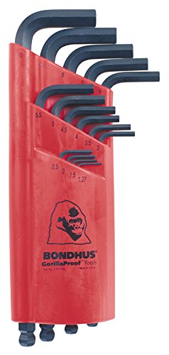 Click Here to See More Images Bondhus Ball End L-Wrench, 15 pc Set 1.27-10mm BON10995
