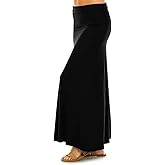 Sweet Hearts Maxi Skirt for Women- Comfy Foldover High Waist Long Flare A-Line Skirt Maxi Dress XS-3X Made in USA