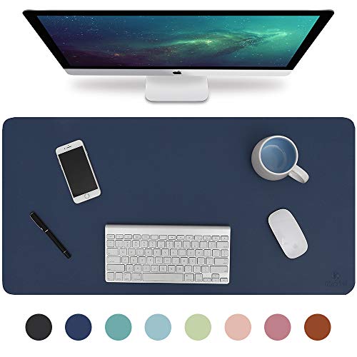 Knodel Desk Pad, Office Desk Mat, 40cm x 80cm PU Leather Desk Blotter