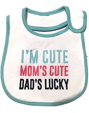 Baby Girl Carter's I'm Cute, Mom's Cute, Dad's Lucky Bib