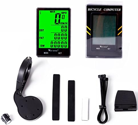 Cycle Computer, Bike Odometer Speedometer for Bicycle, Waterproof LCD Automatic Wake-up Backlight Motion Sensor for Biking Cycling Accessories