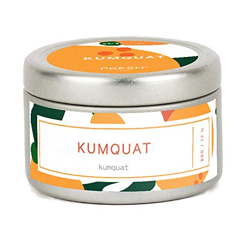 PRESH Scented Soy Candle Travel Tin 2.2 oz. (Kumquat)