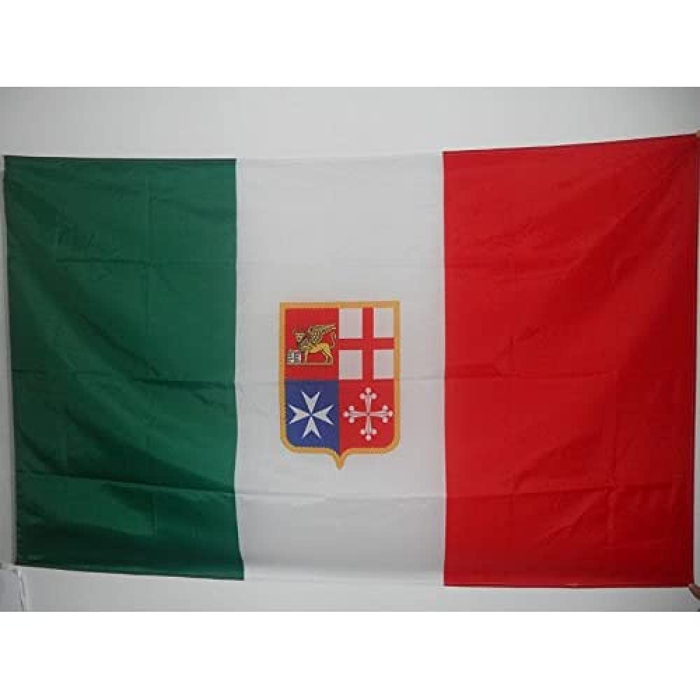 AZ FLAG Italy Navy Civil ensign Flag 2' x 3' for a pole - Italian nautical flags 60 x 90 cm - Banner 2x3 ft with hole