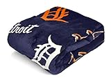 MLB Detroit Tigers Royal Plush Throw, 50 by 60-Inch