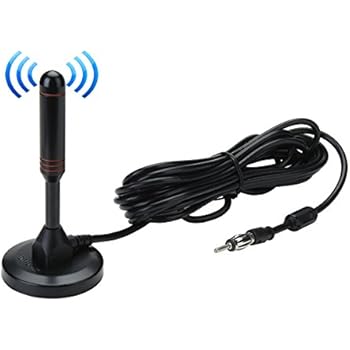 Car Magnet Antenna Universal Magnetic Am Fm Antenna for Radio Car Home 16ft Long 75Ohm with Magnetic Base Antenna