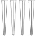 [HLC] 4 x Hairpin Table Legs – Superior Double Weld Steel Construction with Free Screws, Build Guide & Protector Feet, Worth $10! – 4