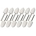 Shintop 12pcs Felt Point Polishing Tool Wool Felt Buffing Mounted Point for Jewelry, Glass, Stone, Ceramic, Nail Art (Conical, White)