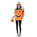 QBSM Adult Halloween Orange Pumpkin Costume Suit Party Cosplay Clothing Clothes with Hat Bag