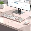 Jelly-Comb-Wireless-USB-Keyboard-and-Mouse-Combo-24G-Wireless-Rechargeable-Keyboard-and-Mice-Qwerty-UK-Layout-with-USB-Receiver-for-PC-Laptop-Computer-with-Windows-System-Rose-and-Gold Jelly Comb Wireless USB Keyboard and Mouse Combo, 2.4G Wireless Rechargeable Keyboard and Mice Qwerty UK Layout with USB…