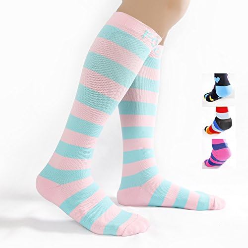 Compression Socks Fashion Stocking Team Soccer Socks For Women,Men,Golf, Running, Hiking