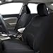 FH Group Front Set Cloth Car Seat Covers for Low Back Car Seats with Removable Headrest, Universal Fit, Airbag Compatible, Car Seat Cover for SUV, Sedan, Van, Black